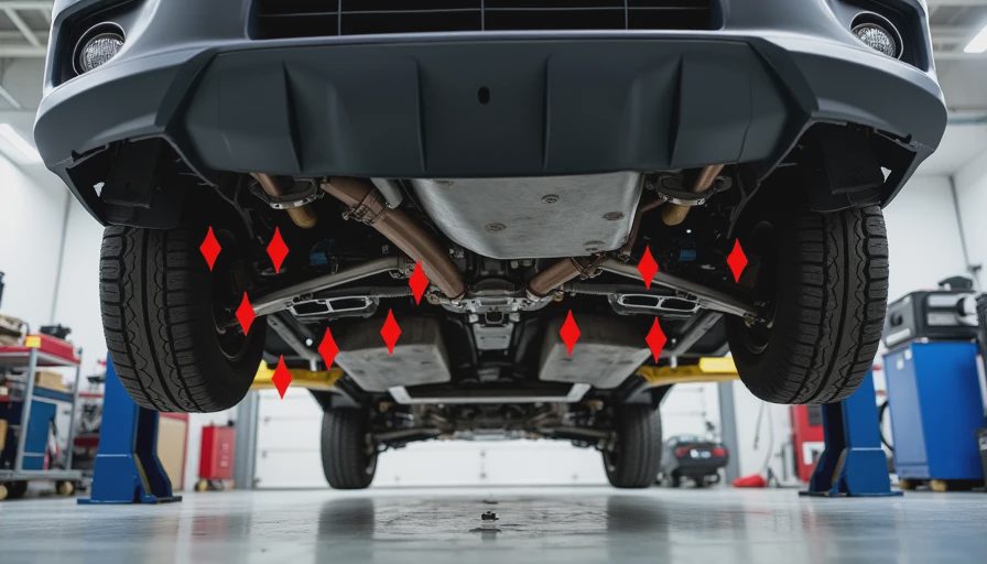 inspecting used car underbody for rust with flashlight during pre-purchase inspection.webp