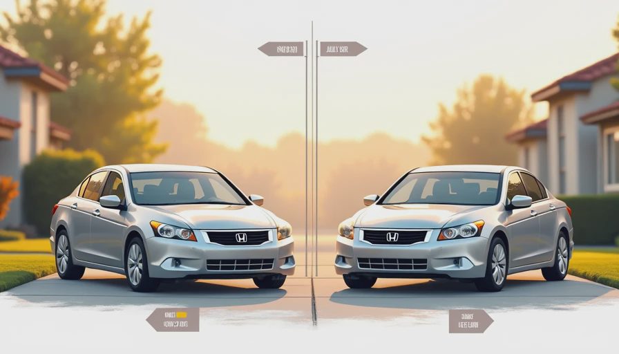2008 Honda Accord before and after 6 months — 187k to 194k miles, reliable with normal wear.webp
