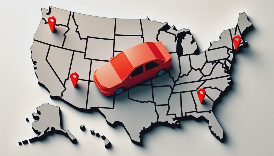 Visual context for best state to buy a used car
